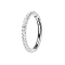Micro segment ring hinged silver front and side crystals silver