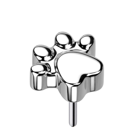 Threadless paw silver