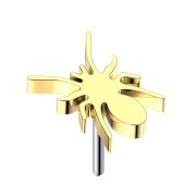 Threadless spider, gold-plated