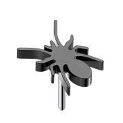 Threadless spider black