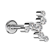 Micro Labret filettatura interna argento Ruota a vento...