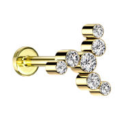 Micro Labret filetage intérieur plaqué or...