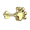 Micro Threadless Labret Flower Gold Paw