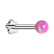Micro Labret senza filettatura Fiore argento Opale rosa
