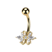 Banane dorée à lor fin avec boule double...