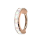 Micro segment ring hinged rose gold sideways square crystals multicolor