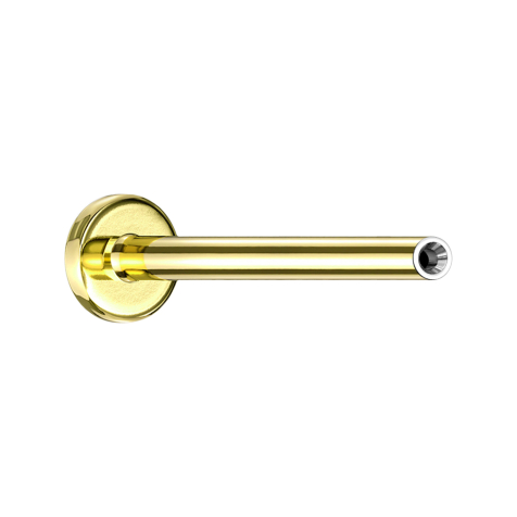 Gold-plated micro threadless labret bar
