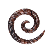 Expansion spiral carved and edged in Narra wood