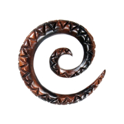 Expansion spiral carved zigzag from Narra wood