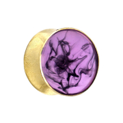 Spina svasata placcata oro colorazione viola epossidica...