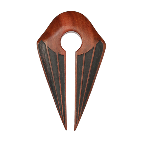 Peso dellorecchio buco della serratura due punti incisi lungo in legno di Sawo