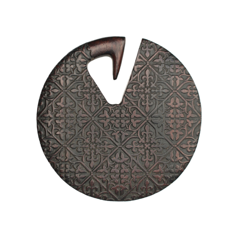 Piastra ponderale per lorecchio Mandala in legno di Narra