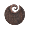 Peso ad orecchio con piatto a spirale mandala fiore della vita in legno di Narra