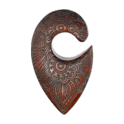 Peso ad orecchio a goccia con fiore di prato inciso in...