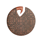Ear weight plate mandala made of Saba wood