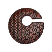 Ear weight flower of life made of Narra wood