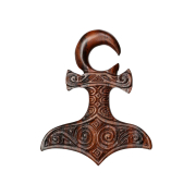 Gancio per lorecchio del martello di Thor in legno di Narra