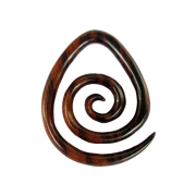 Ohrgewicht Eierspirale aus Narra Holz