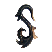 Ear weight spiral swan made of Arang wood