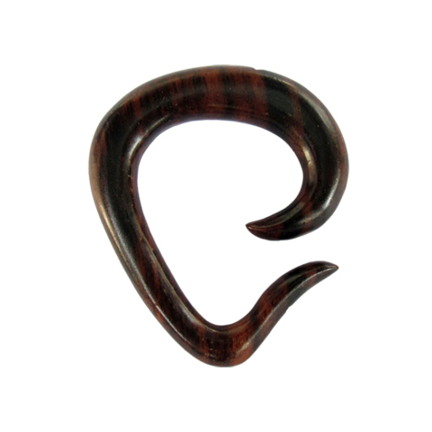 Peso dellorecchio a spirale V in legno di Narra