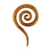 Peso dellorecchio gocce di teak a spirale