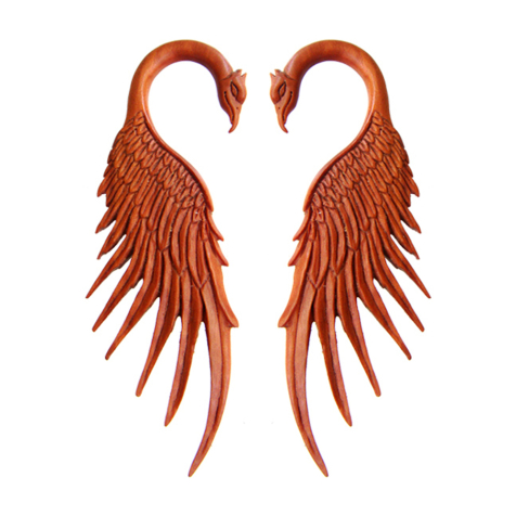 Peso ad orecchio a spirale in legno di Narra (2 pezzi)