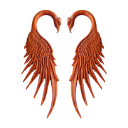 Ohrgewicht Spirale Pelikan aus Narra Holz (2stk)