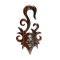 Ear weight hook skull made of Narra wood