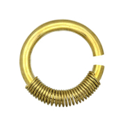 Ear weight ring gold-plated spring