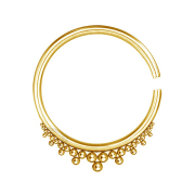Ear weight ring gold-plated balls triangles