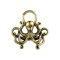 Segment ring hinged gold-plated octopus