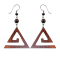 Boucles doreilles Spirale Triangle en bois de sono
