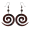 Earring spiral made of sono wood