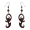 Earring waves made from Narra wood