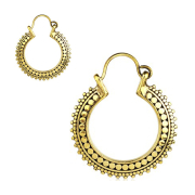 Gold-plated Maya Creole earring