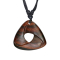 Collier noir Pendentif Tribu Tourbillon en bois Narra