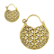 Gold-plated flower of life earring