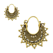 Ohrring vergoldet Herzen mit Kugel