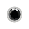 Ball Closure Kugel silber mit Kristall schwarz
