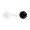 Micro Labret weiss mit Kugel schwarz