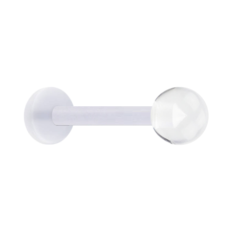 Micro labret transparent with ball transparent