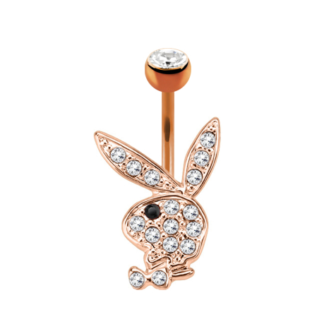 Banane rosegold mit Playboy Bunny schwarz