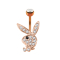 Banane rosegold mit Playboy Bunny schwarz