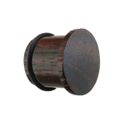 Flared Plug Flach aus Narra Holz mit O-Ring