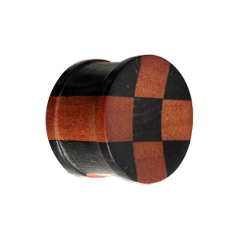 Flared Plug Carreau en bois darang et de sawo