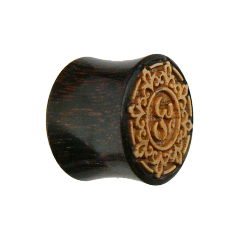 Spina svasata in teak Om in legno di tamarindo