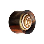 Flared Plug Shiva-Auge aus Narra Holz