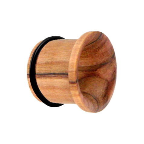 Flared olive wood tunnel with O-ring