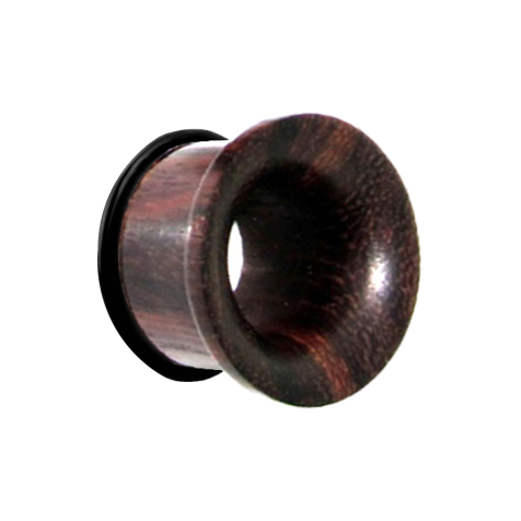 Flared Tunnel en bois de tamarin avec joint torique