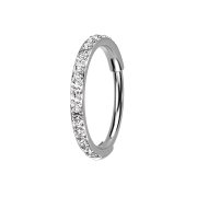 Micro bague segmentée pliable argentée avec...